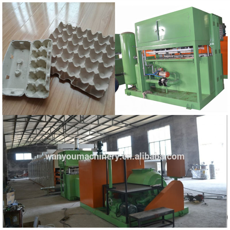 45KW Küçük Yumurta Tepsisi Üretim Hattı 7T Kapasiteli 700 - 1500pcs / H Elma Tepsisi Yapma Makinesi