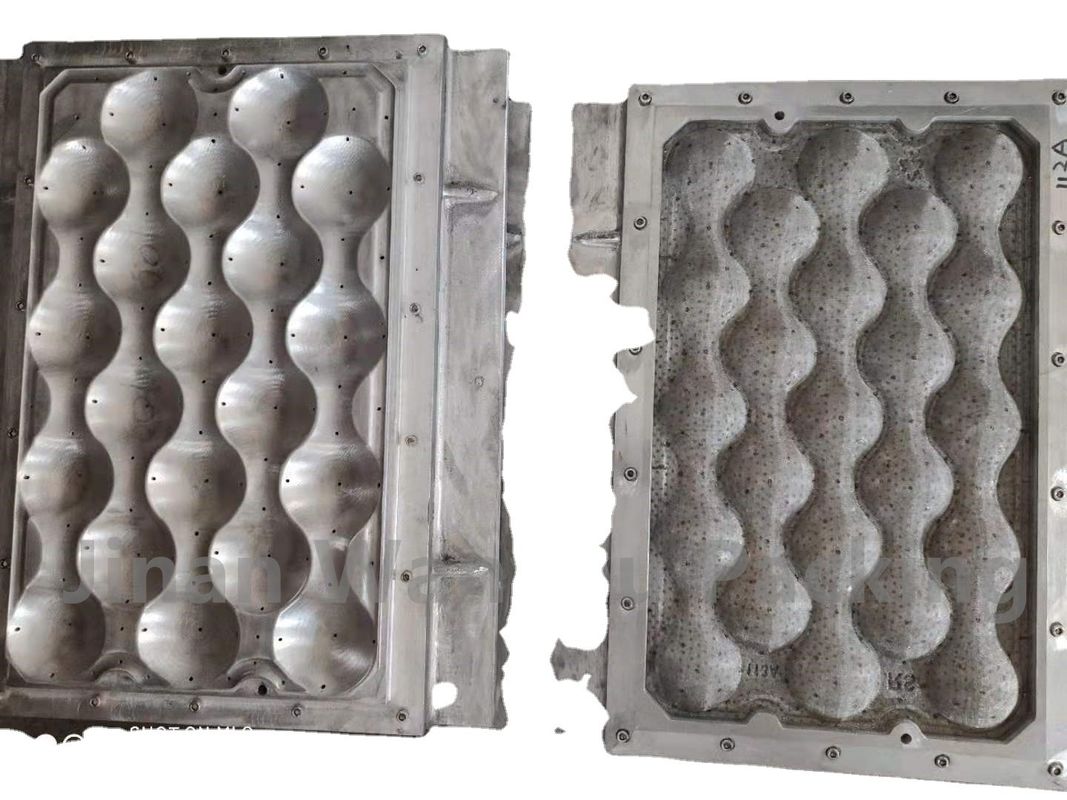 Yüksek Kapasiteli Kağıt Pulp Yumurta Tepsisi Yapma Makinesi Plastik Film Paketleme 30-45kw Güç