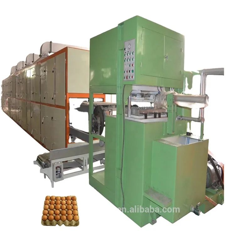 Plastik Film Ambalajlama Yöntemi Kağıt Yumurta Tepsisi Üretim Makinesi 700 - 5000pcs/h Kapasite