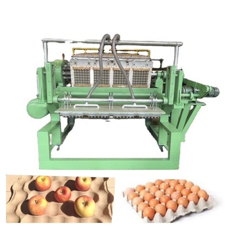 Atık Kağıt Hamuru Kalıplama İçin Özel Tasarım Döner Yumurta Tepsisi Makinesi 150-450kg / h