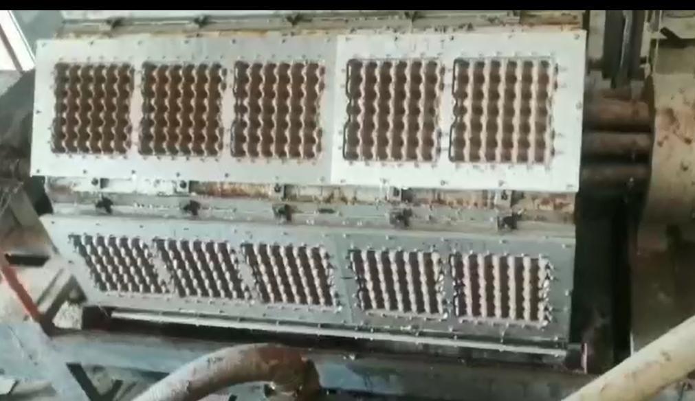 5*8 Kalıp Büyük Kapasite Tam Otomatik Yumurta Tepsisi Ambalajlama Makinesi / Pulp Kalıplama Ekipmanı / Yumurta Tepsisi Üretim Liniyası PLC Kontrol Dokunmatik Ekran Paneli ile