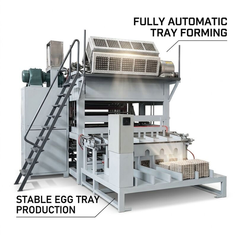 5*8 Kalıplar 5000pcs/h Kağıt Yumurta Tepsisi Üretim Hatı Makine Tam Pulping Forming Kurutma ve Kağıt Yumurta Tepsisi Yumurta Karton Ayakkabı Tepsisi Tohumlama Tepsisi Yapım için Otomatik Yükleme Sistemleri