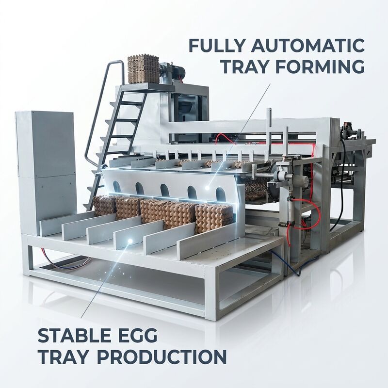 5*8 Kalıplar 5000pcs/h Kağıt Yumurta Tepsisi Üretim Hatı Makine Tam Pulping Forming Kurutma ve Kağıt Yumurta Tepsisi Yumurta Karton Ayakkabı Tepsisi Tohumlama Tepsisi Yapım için Otomatik Yükleme Sistemleri