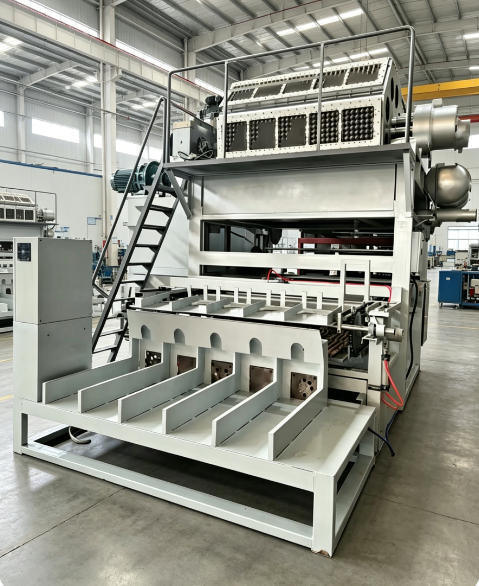 Yüksek kapasiteli Yumurta Tepsisi Üretim hattı saatte 5000 kağıt tepsisi üreten tam pulp oluşturma kurutma ve yığma sistemleri ile