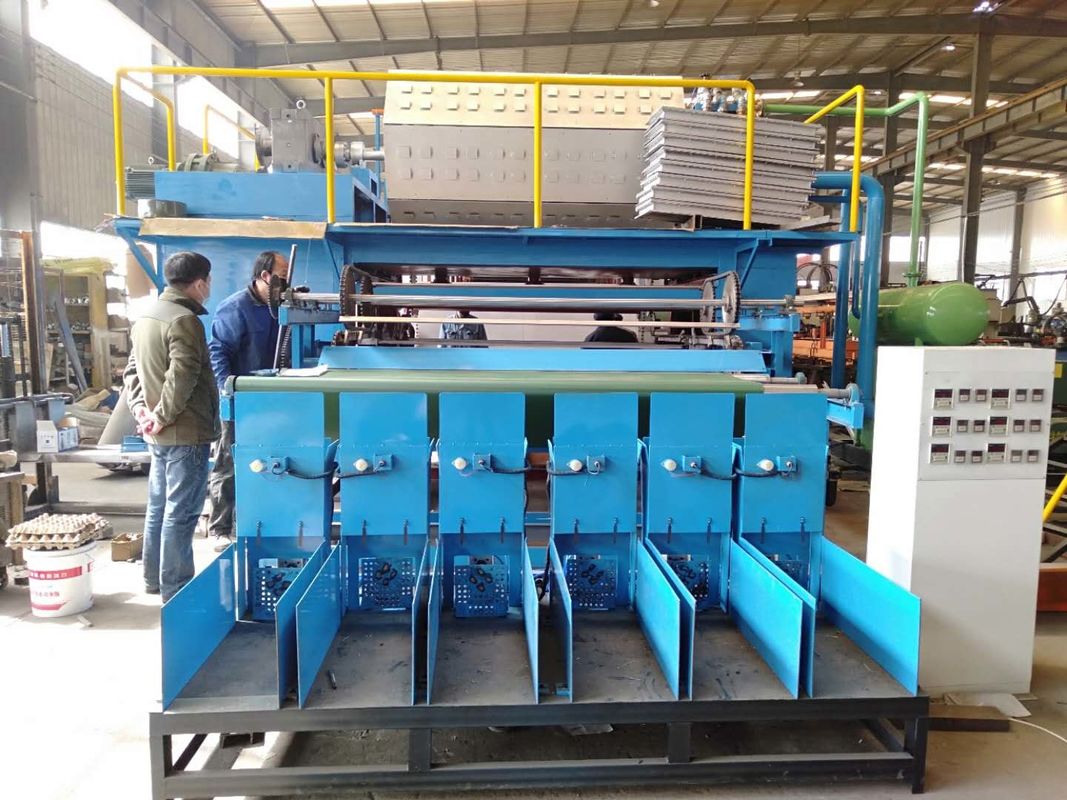 Büyük Kapasiteli 6000 adet / saat Kağıt Hamuru Kalıplama Makinesi Yumurta Tepsisi Makinesi Üretim Hattı