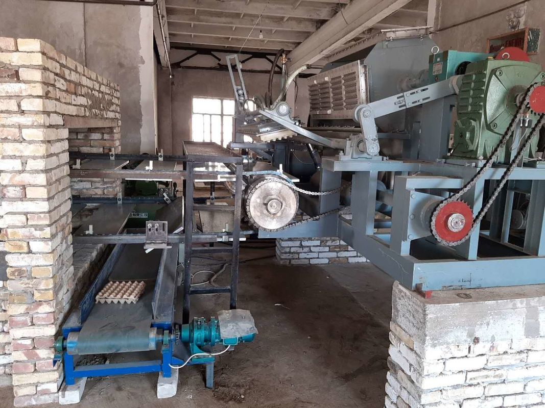 Ucuz Kağıt Yumurta Tepsisi Üretim hattı Tuğla fırını ile Yumurta Tepsisi Yapma Makinesi