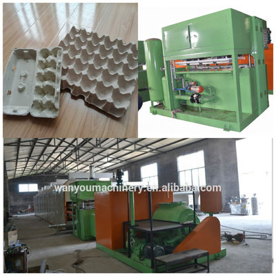 PLC Otomatik Kompakt Kağıt Pulp Küçük Yumurta Tepsisi Yapma Makinesi 7.5KW