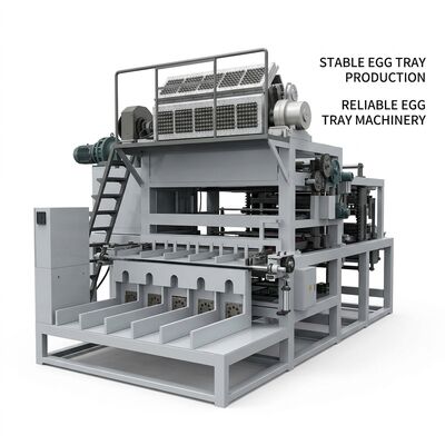 Yüksek kapasiteli Yumurta Tepsisi Üretim hattı saatte 5000 kağıt tepsisi üreten tam pulp oluşturma kurutma ve yığma sistemleri ile